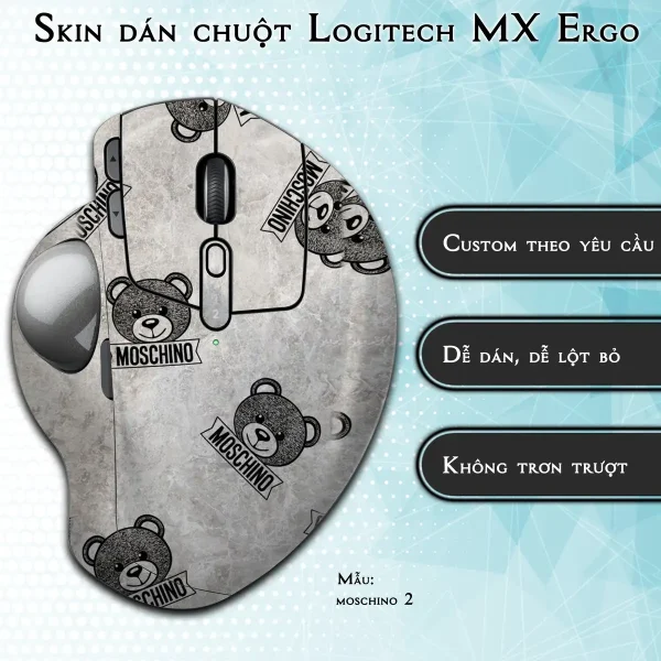 Skin dán chuột Logitech MX Ergo mẫu moschino 2