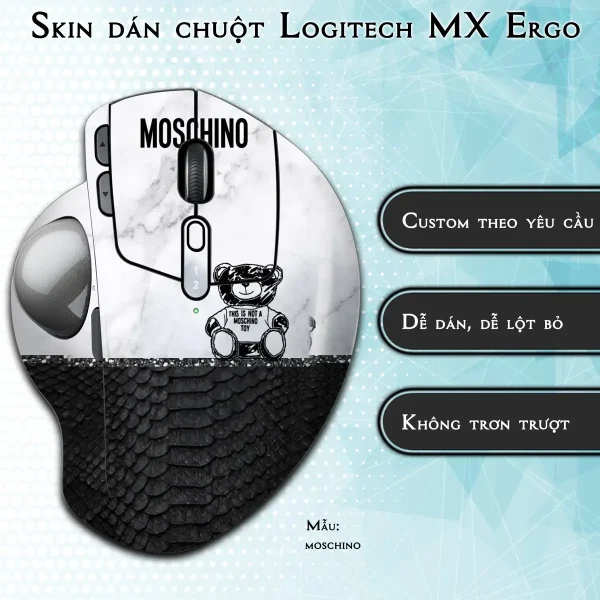 Skin dán chuột Logitech MX Ergo mẫu moschino