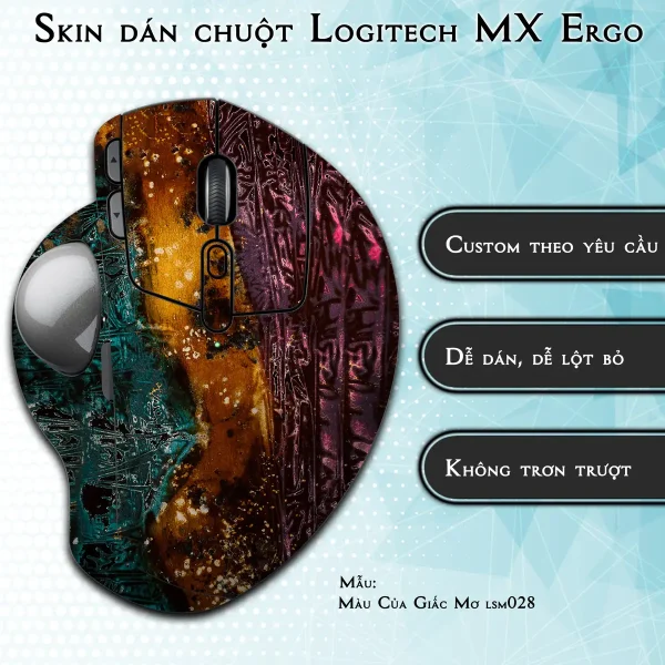 Skin dán chuột Logitech MX Ergo mẫu Màu Của Giấc Mơ lsm028