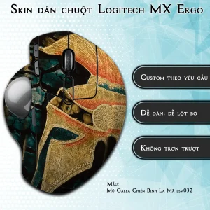 Skin dán chuột Logitech MX Ergo mẫu Mũ Galea Chiến Binh La Mã lsm032