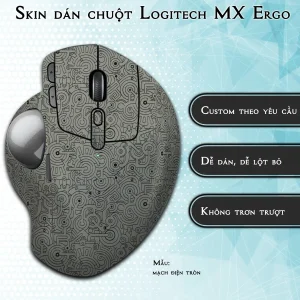 Skin dán chuột Logitech MX Ergo mẫu mạch điện tròn