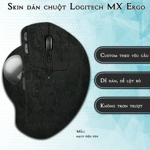 Skin dán chuột Logitech MX Ergo mẫu mạch điện đen