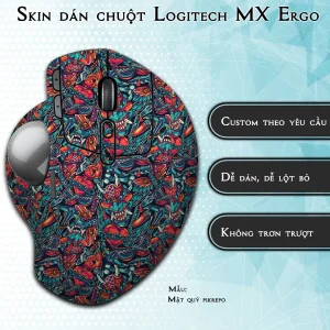 Skin dán chuột Logitech MX Ergo mẫu Mặt quỷ pikrepo