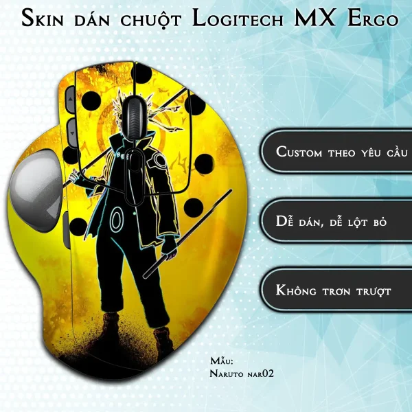 Skin dán chuột Logitech MX Ergo mẫu Naruto nar02