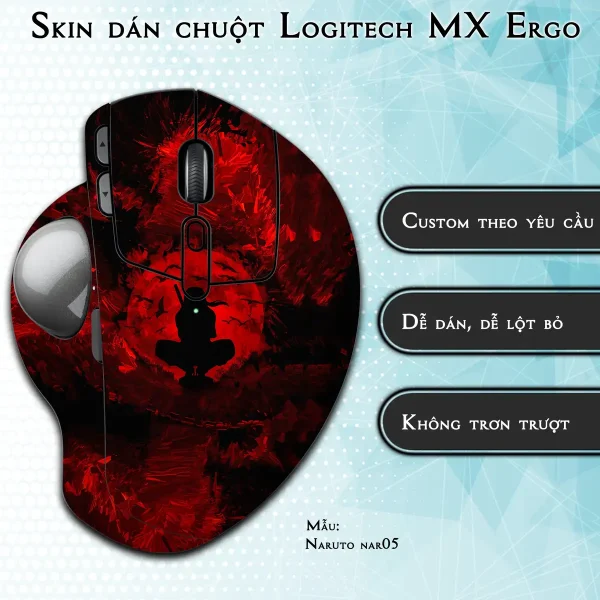 Skin dán chuột Logitech MX Ergo mẫu Naruto nar05