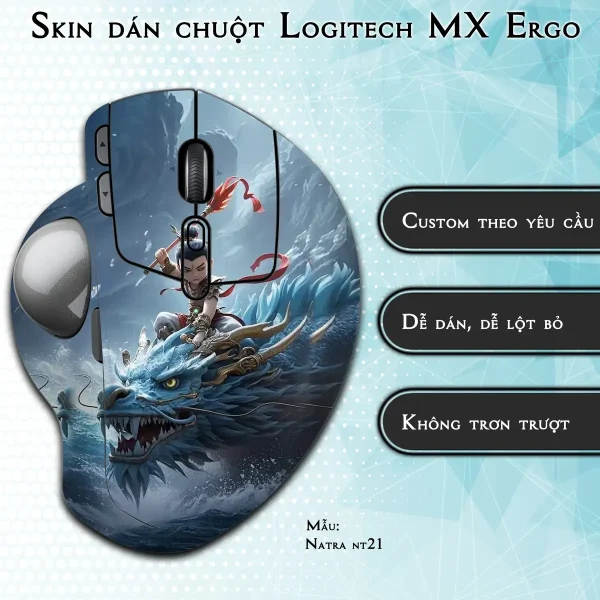 Skin dán chuột Logitech MX Ergo mẫu Natra nt21