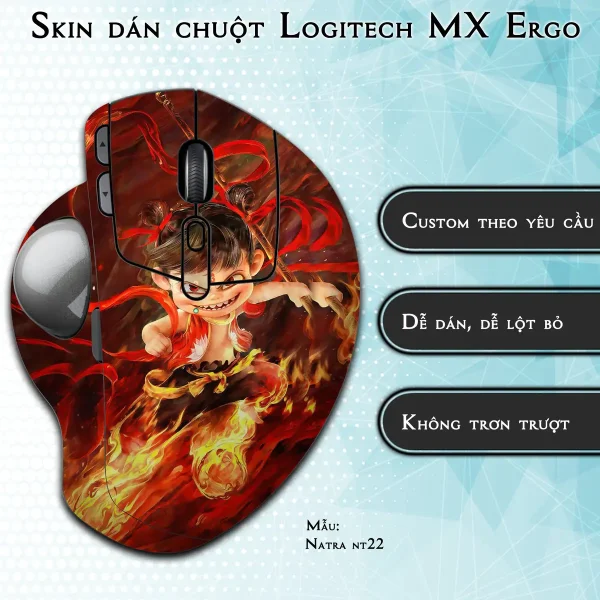 Skin dán chuột Logitech MX Ergo mẫu Natra nt22