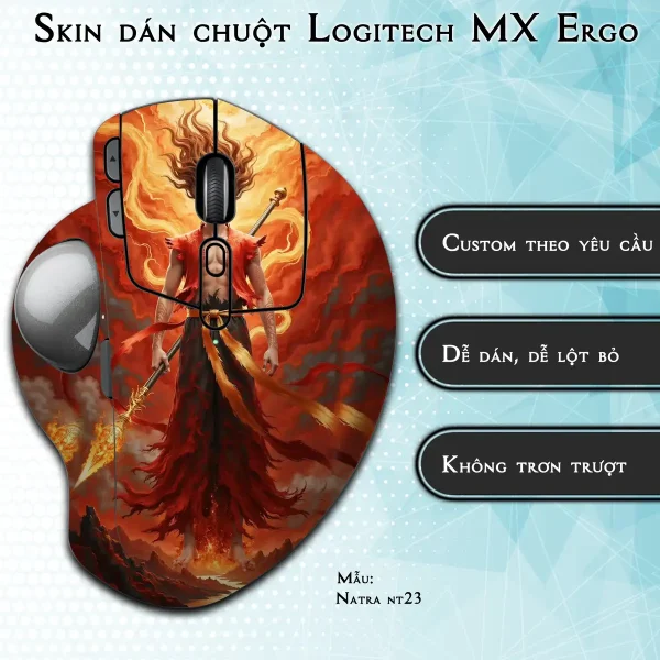 Skin dán chuột Logitech MX Ergo mẫu Natra nt23