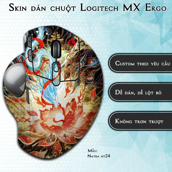 Skin dán chuột Logitech MX Ergo mẫu Natra nt24
