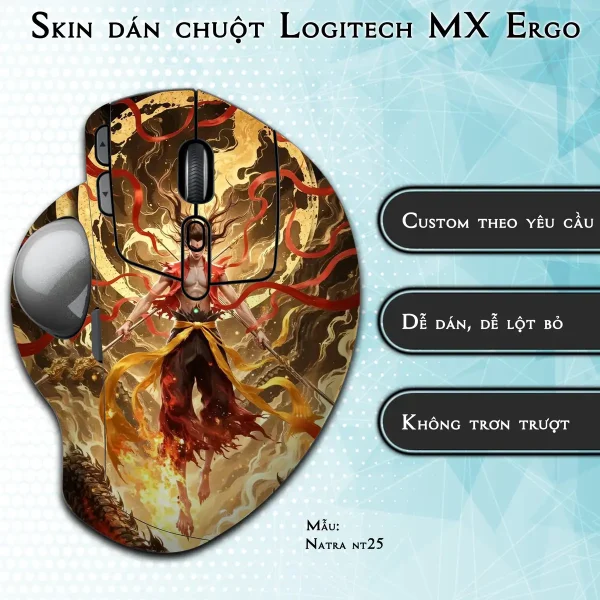 Skin dán chuột Logitech MX Ergo mẫu Natra nt25