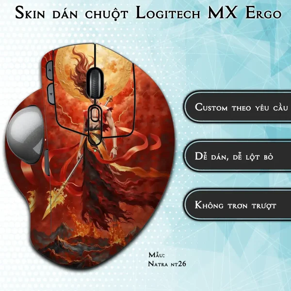 Skin dán chuột Logitech MX Ergo mẫu Natra nt26