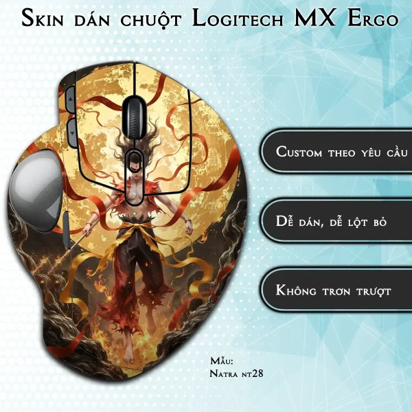 Skin dán chuột Logitech MX Ergo mẫu Natra nt28