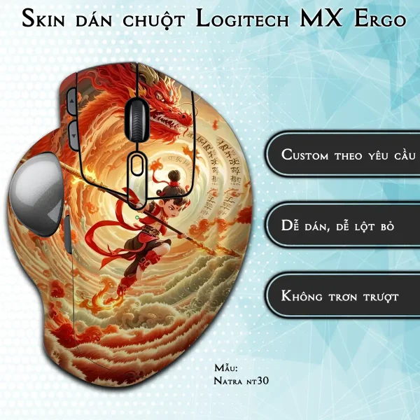 Skin dán chuột Logitech MX Ergo mẫu Natra nt30