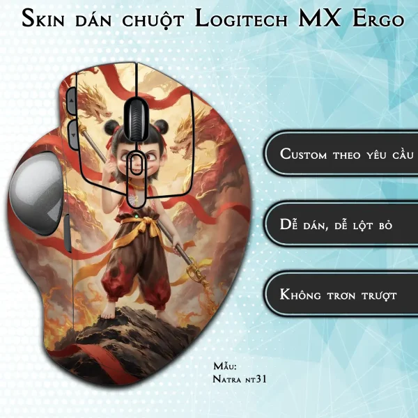 Skin dán chuột Logitech MX Ergo mẫu Natra nt31