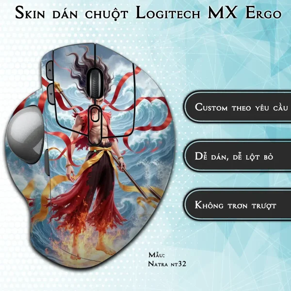 Skin dán chuột Logitech MX Ergo mẫu Natra nt32