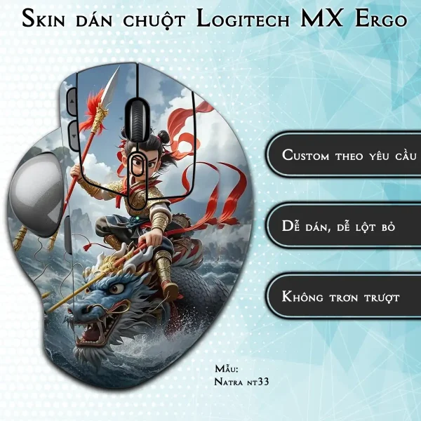 Skin dán chuột Logitech MX Ergo mẫu Natra nt33