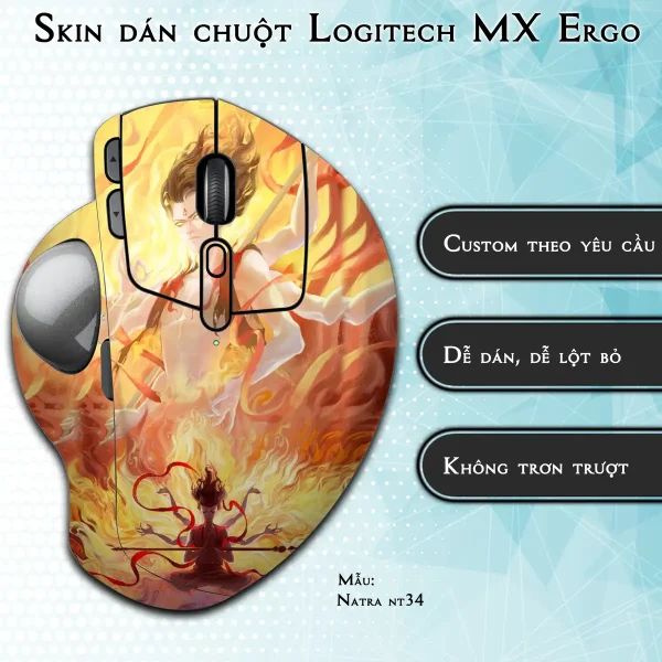 Skin dán chuột Logitech MX Ergo mẫu Natra nt34