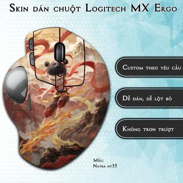 Skin dán chuột Logitech MX Ergo mẫu Natra nt35