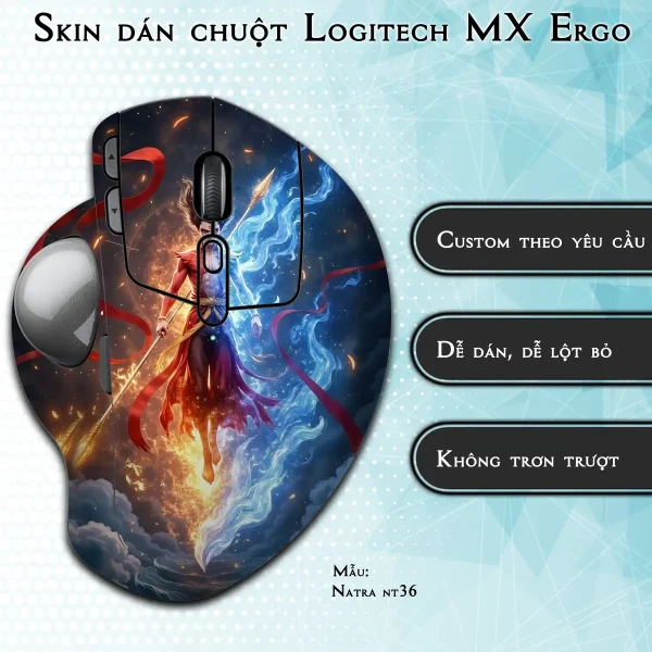 Skin dán chuột Logitech MX Ergo mẫu Natra nt36