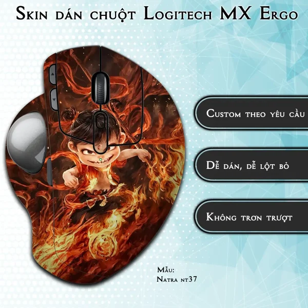 Skin dán chuột Logitech MX Ergo mẫu Natra nt37