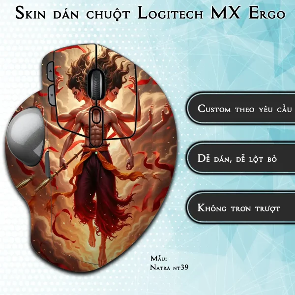Skin dán chuột Logitech MX Ergo mẫu Natra nt39
