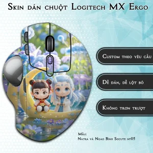 Skin dán chuột Logitech MX Ergo mẫu Natra và Ngao Bính Socute nt05