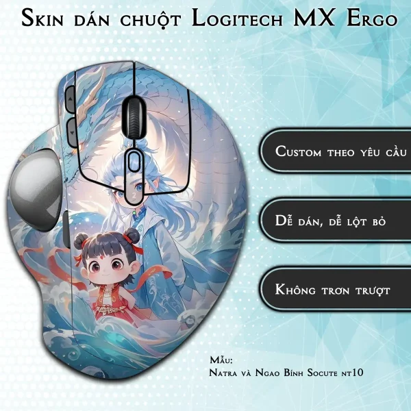 Skin dán chuột Logitech MX Ergo mẫu Natra và Ngao Bính Socute nt10