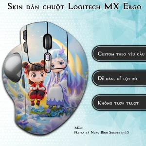 Skin dán chuột Logitech MX Ergo mẫu Natra và Ngao Bính Socute nt15