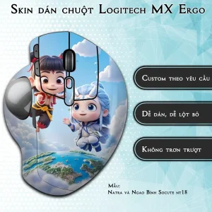 Skin dán chuột Logitech MX Ergo mẫu Natra và Ngao Bính Socute nt18