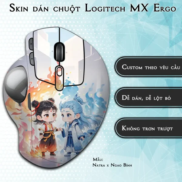 Skin dán chuột Logitech MX Ergo mẫu Natra x Ngao Bính