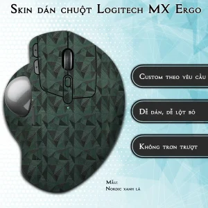 Skin dán chuột Logitech MX Ergo mẫu Nordic xanh lá