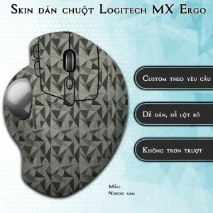 Skin dán chuột Logitech MX Ergo mẫu Nordic xám