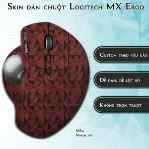 Skin dán chuột Logitech MX Ergo mẫu Nordic đỏ