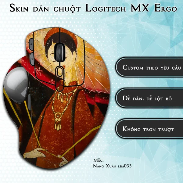 Skin dán chuột Logitech MX Ergo mẫu Nàng Xuân lsm033