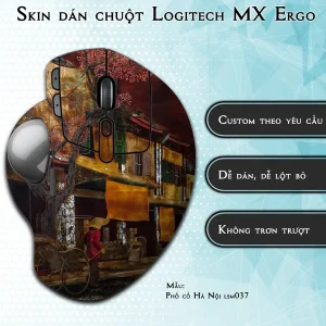 Skin dán chuột Logitech MX Ergo mẫu Phố cổ Hà Nội lsm037