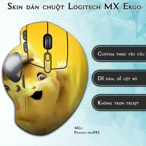 Skin dán chuột Logitech MX Ergo mẫu Pikachu pika042