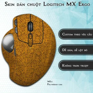 Skin dán chuột Logitech MX Ergo mẫu Polynesian cam