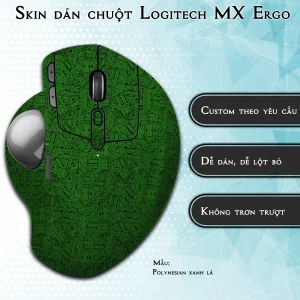 Skin dán chuột Logitech MX Ergo mẫu Polynesian xanh lá