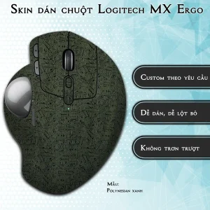 Skin dán chuột Logitech MX Ergo mẫu Polynesian xanh