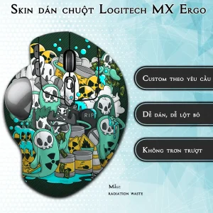 Skin dán chuột Logitech MX Ergo mẫu radiation waste