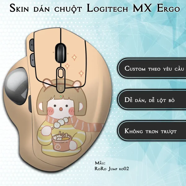 Skin dán chuột Logitech MX Ergo mẫu RoRo Jump ro02
