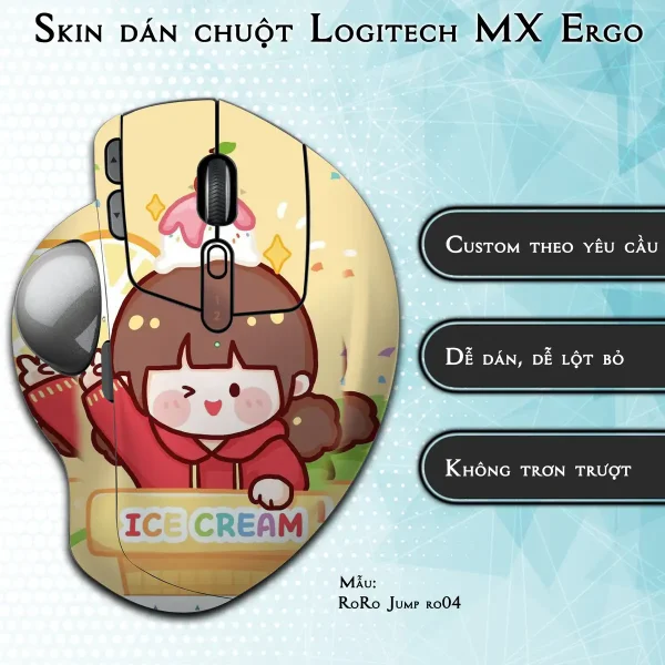 Skin dán chuột Logitech MX Ergo mẫu RoRo Jump ro04