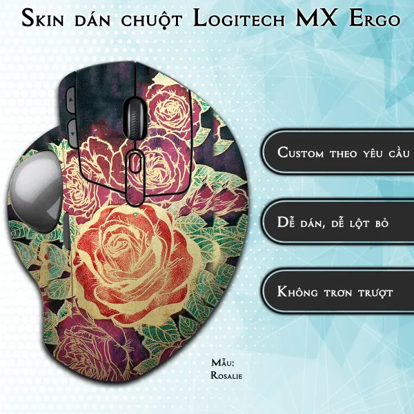 Skin dán chuột Logitech MX Ergo mẫu Rosalie