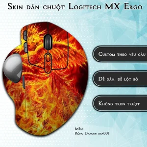 Skin dán chuột Logitech MX Ergo mẫu Rồng Dragon dra001