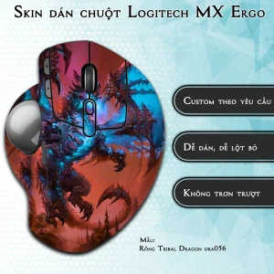 Skin dán chuột Logitech MX Ergo mẫu Rồng Tribal Dragon dra056