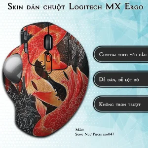 Skin dán chuột Logitech MX Ergo mẫu Song Ngư Pisces lsm047