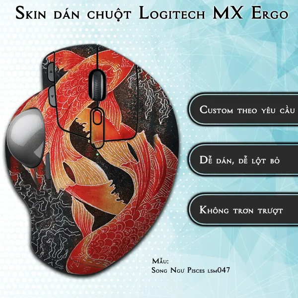 Skin dán chuột Logitech MX Ergo mẫu Song Ngư Pisces lsm047
