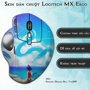 Skin dán chuột Logitech MX Ergo mẫu Songoku Dragon Ball 7vnr009