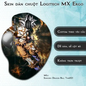 Skin dán chuột Logitech MX Ergo mẫu Songoku Dragon Ball 7vnr021