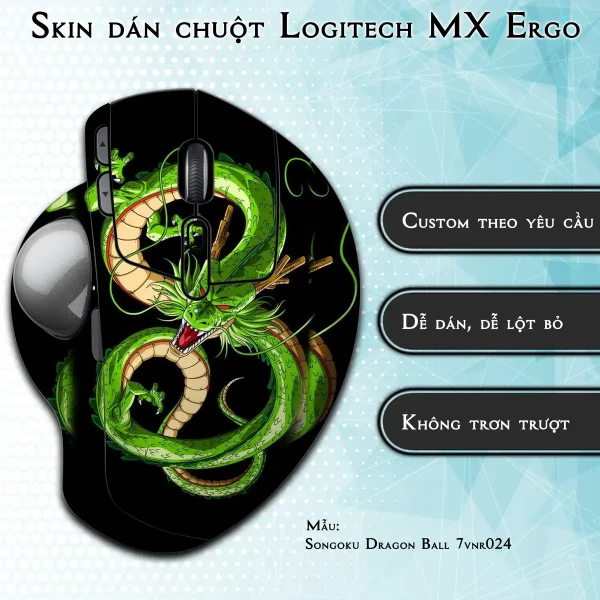 Skin dán chuột Logitech MX Ergo mẫu Songoku Dragon Ball 7vnr024